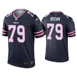 Men Spencer Brown Buffalo Bills Navy Inverted Legend Jersey