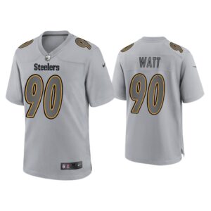 Men T.J. Watt Pittsburgh Steelers Gray Atmosphere Fashion Game Jersey