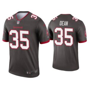 Men Tampa Bay Buccaneers Jamel Dean Tampa Bay Buccaneers Pewter Legend Jersey