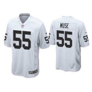 Men Tanner Muse Las Vegas Raiders White Game Jersey