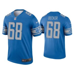 Men Taylor Decker Detroit Lions Blue Legend Jersey