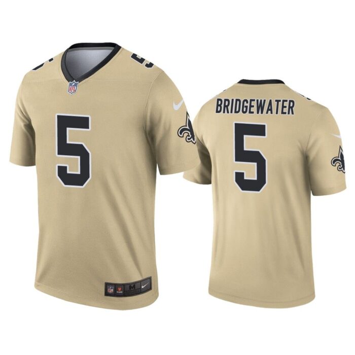 Men Teddy Bridgewater New Orleans Saints Gold Inverted Legend Jersey