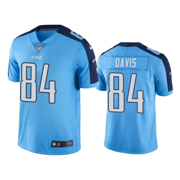 Men Tennessee Titans Corey Davis #84 Light Blue Color Rush Limited Jersey