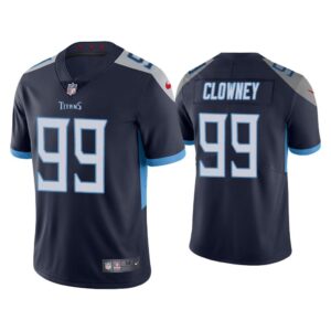 Men Tennessee Titans Jadeveon Clowney Vapor Limited Navy Jersey