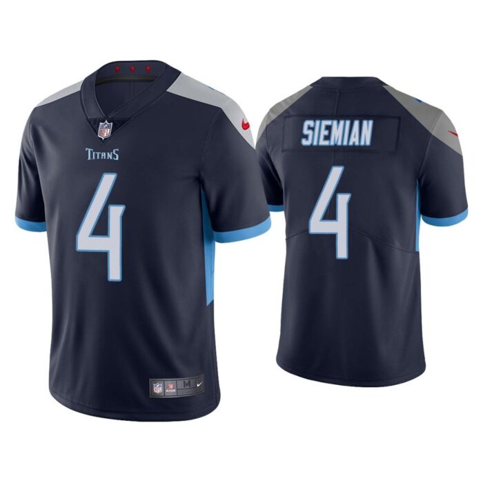 Men Tennessee Titans Trevor Siemian Vapor Limited Navy Jersey