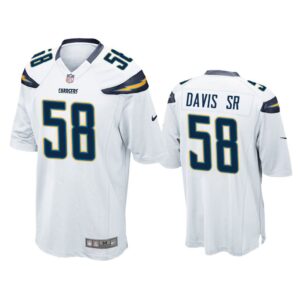 Men Thomas Davis Sr #58 Los Angeles Chargers White Game Jersey