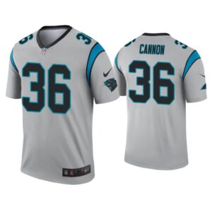 Men Trenton Cannon Carolina Panthers Silver Inverted Legend Jersey