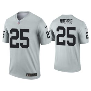 Men Trevon Moehrig Las Vegas Raiders Silver Inverted Legend Jersey