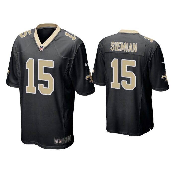 Men Trevor Siemian New Orleans Saints Black Game Jersey