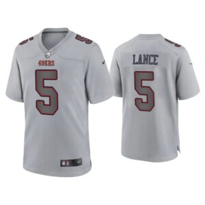 Men Trey Lance San Francisco 49ers Gray Atmosphere Fashion Game Jersey