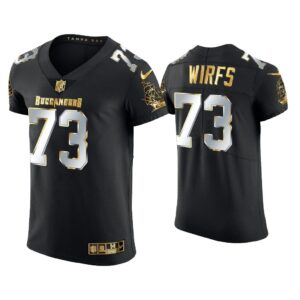 Men Tristan Wirfs Tampa Bay Buccaneers Black Golden Edition Elite Jersey