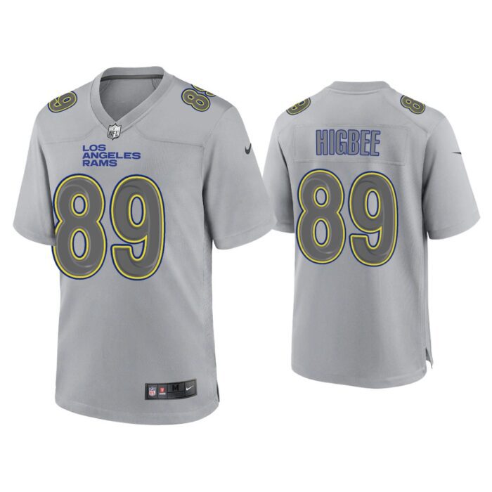 Men Tyler Higbee Los Angeles Rams Gray Atmosphere Fashion Game Jersey