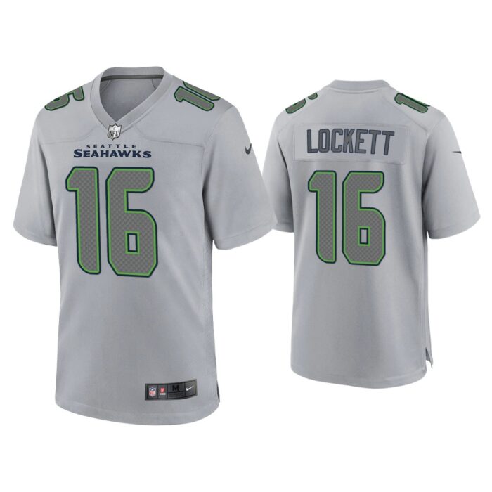 Men Tyler Lockett Seattle Seahawks Gray Atmosphere Fashion Game Jersey