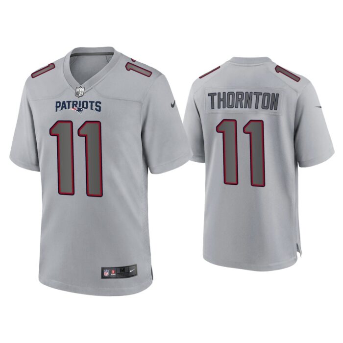 Men Tyquan Thornton New England Patriots Gray Atmosphere Fashion Game Jersey