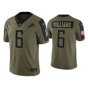 Men Tyrell Williams Detroit Lions Olive 2021 Salute To Service Limited Jersey