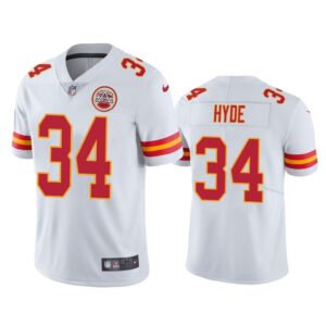 Men Vapor Untouchable Limited Carlos Hyde #34 Kansas City Chiefs White Jersey