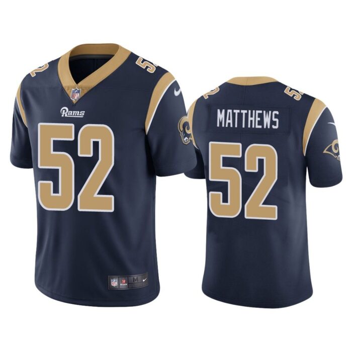 Men Vapor Untouchable Limited Clay Matthews #52 Los Angeles Rams Navy Jersey