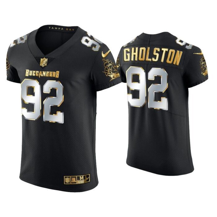 Men William Gholston Tampa Bay Buccaneers Black Golden Edition Elite Jersey