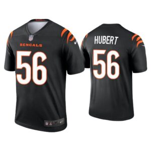 Men Wyatt Hubert Cincinnati Bengals Black Legend Jersey