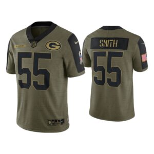 Men Za Darius Smith Green Bay Packers Olive 2021 Salute To Service Limited Jersey