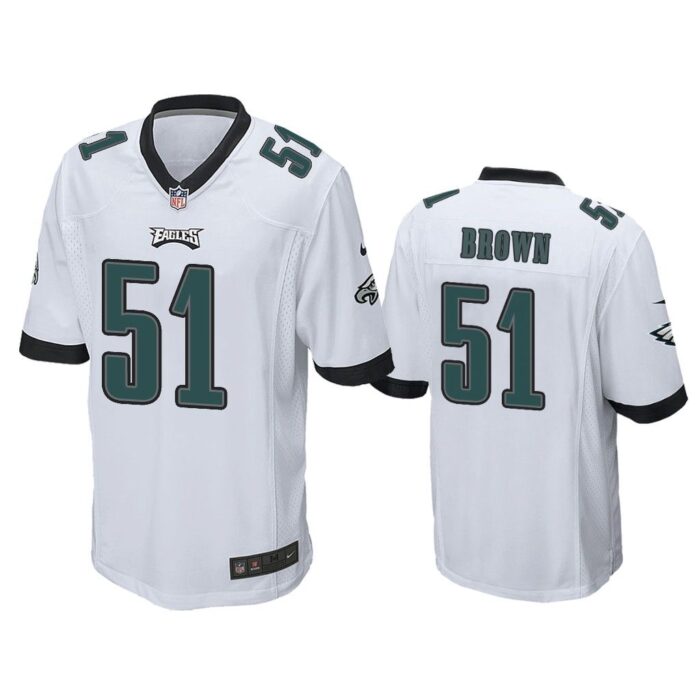 Men Zach Brown Philadelphia Eagles White Game Jersey