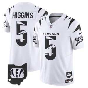 Men's Cincinnati Bengals #5 Tee Higgins White Limited F.U.S.E. Special Vapor Untouchable Limited Football Stitched Jersey