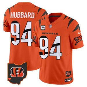 Men's Cincinnati Bengals #94 Sam Hubbard Orange F.U.S.E. With 2-Star C Patch Special Vapor Untouchable Limited Football Stitched Jersey