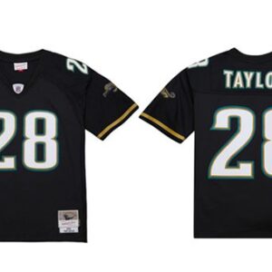 Men's Jacksonville Jaguars #28 Fred Taylor Balck 2002 Alternate Football Stitched Jersey