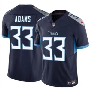 Men's Tennessee Titans #33 Jamel Adams Navy 2024 F.U.S.E. Vapor Limited Football Stitched Jersey