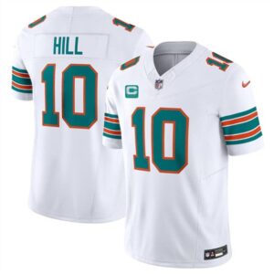 Miami Dolphins #10 Tyreek Hill White 2024 F.U.S.E Alternate With 3-Star C Patch Vapor Limited Football Stitched Jersey