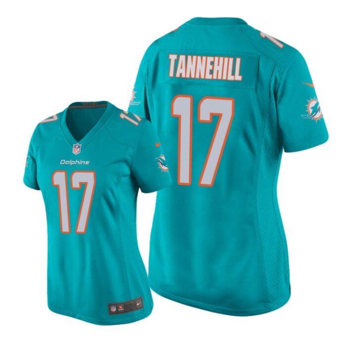 Miami Dolphins #17 Aqua Ryan Tannehill Game Jersey - Women