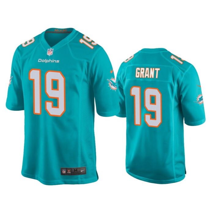 Miami Dolphins #19 Aqua Men Jakeem Grant New 2018 Game Jersey