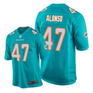 Miami Dolphins #47 Aqua Men Kiko Alonso Game Jersey