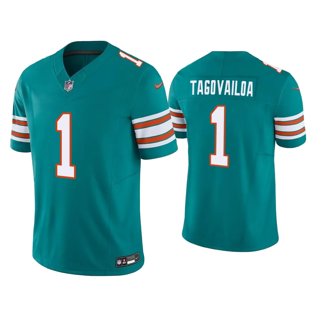 Miami Dolphins Tua Tagovailoa Vapor F.U.S.E. Limited Aqua Jersey