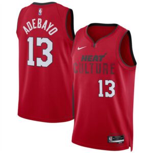 Miami Heat #13 Bam Adebayo Red 2024/25 City Edition Stitched Basketball Jersey