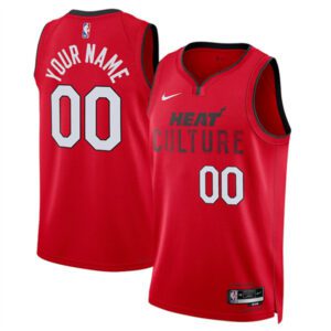 Miami Heat Active Player Custom Red 2024/25 City Edition Stitched Basketball Jersey