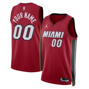 Miami Heat Unisex 2022/23 Swingman Custom Jersey - Statement Edition - Red