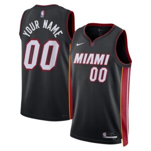 Miami Heat Unisex Swingman Custom Jersey Black - Icon Edition