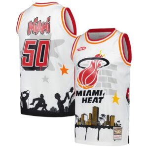 Miami Heat x Tats Cru Hardwood Classics Fashion Jersey - White