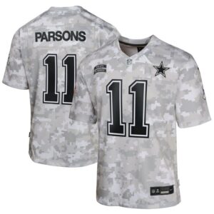 Micah Parsons Dallas Cowboys Youth 2024 Salute to Service Game Jersey - Arctic Camo