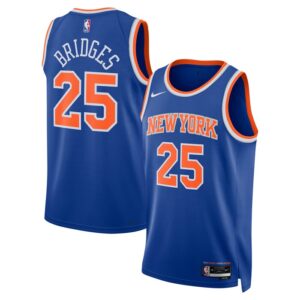 Mikal Bridges New York Knicks Unisex 2024 Offseason Addition Swingman Jersey - Blue