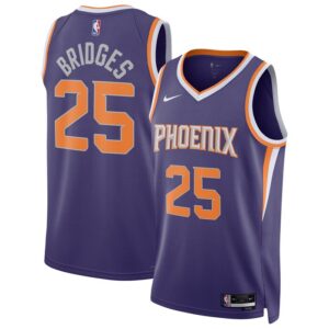 Mikal Bridges Phoenix Suns Unisex Swingman Jersey - Icon Edition - Purple