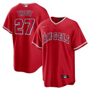 Mike Trout Los Angeles Angels Alternate Replica Player Name Jersey - Red