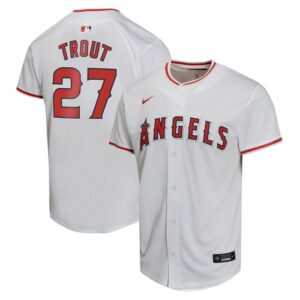 Mike Trout Los Angeles Angels Youth Home Game Player Jersey - White