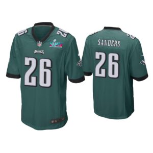 Miles Sanders Philadelphia Eagles Super Bowl LVII Midnight Green Game Jersey