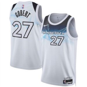 Minnesota Timberwolves #27 Rudy Gobert White 2024/25 City Edition Stitched Jersey