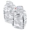 Minnesota Vikings 2024 Salute to Service Club Fleece Pullover Hoodie - Arctic Camo