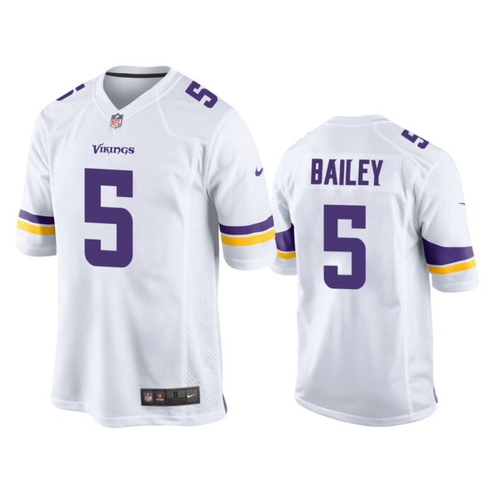 Minnesota Vikings #5 White Men Dan Bailey Game Jersey