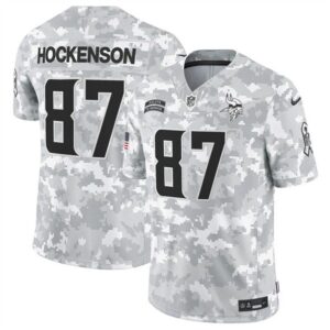 Minnesota Vikings #87 T.J. Hockenson Arctic Camo 2024 F.U.S.E. Salute to Service Limited Football Stitched Jersey