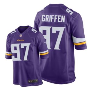 Minnesota Vikings #97 Purple Men Everson Griffen Game Jersey